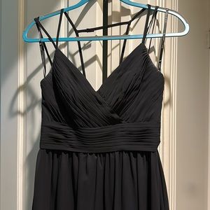 Sorella Vita Black Chiffon bridesmaid dress (some pics in purple) Fits size 6
